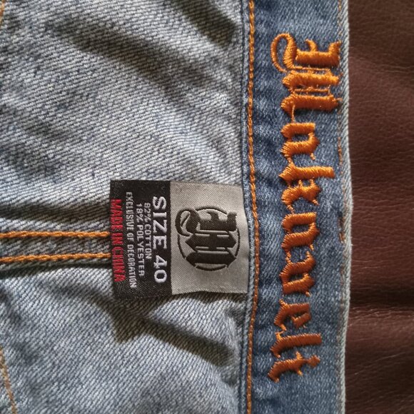 Makaveli Tupac Shakur signed denim carpenter shorts size 40 - Picture 3 of 5